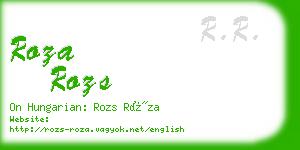 roza rozs business card